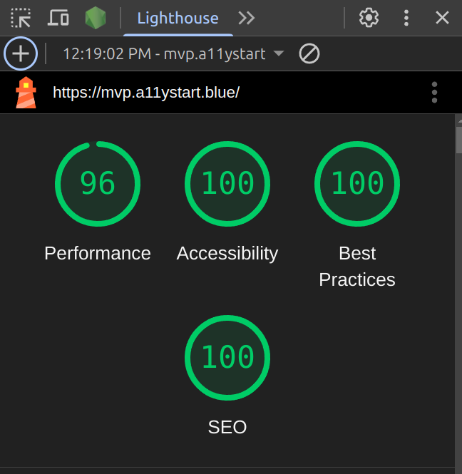 Screenshot of the product interface showing the main dashboard
